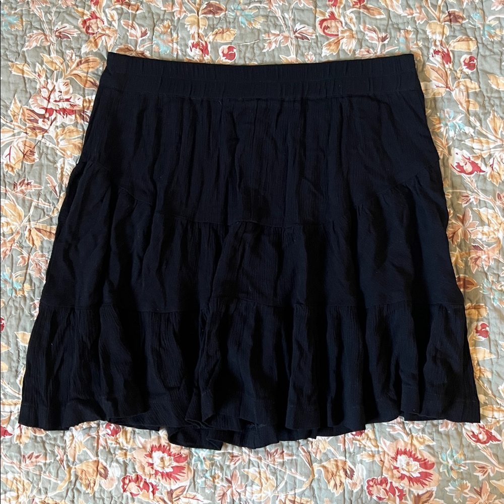 Final Touch Black Button-Front Mini Rayon Skirt M… - image 4